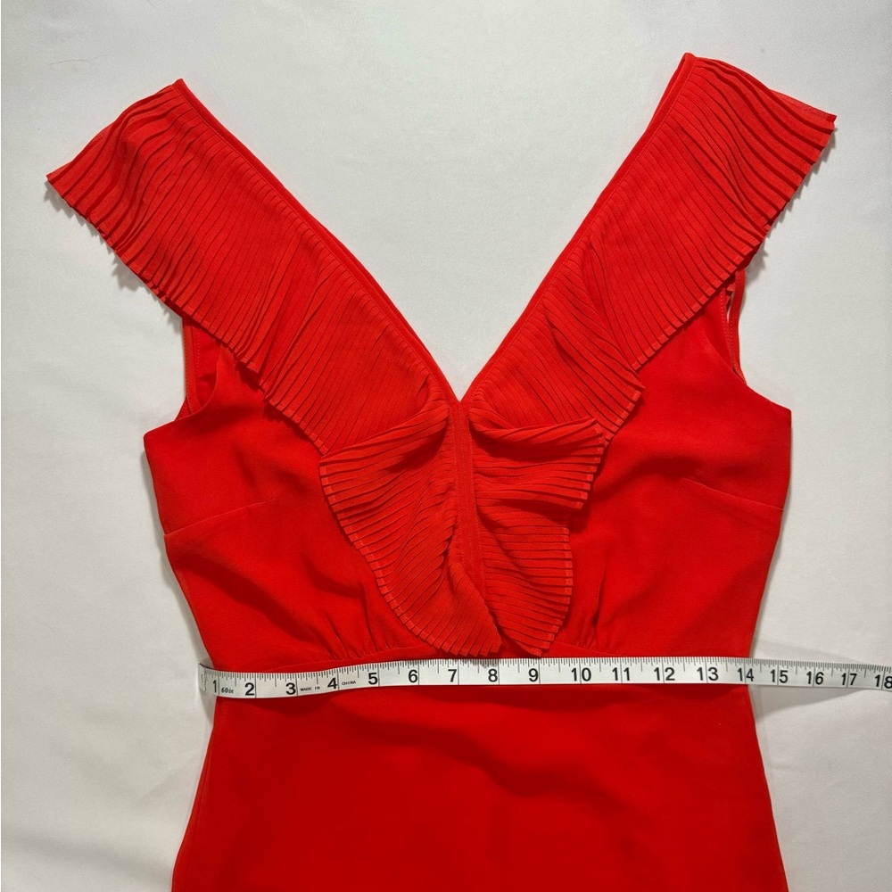 Sam Edelman Fire Engine Red Ruffle Midi Dress - Picture 5 of 9